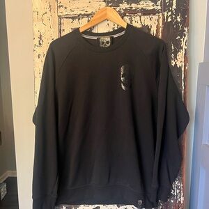 No Fuchs Given Black Skull Graphic Men's Sweatshirt. Size M.